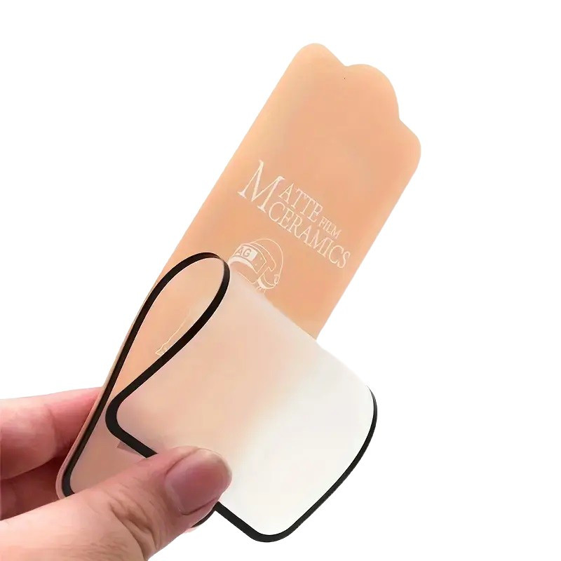 Folie de protectie Apple iPhone 15 Pro Max, Matte Ceramic, margini negre — varianta 2