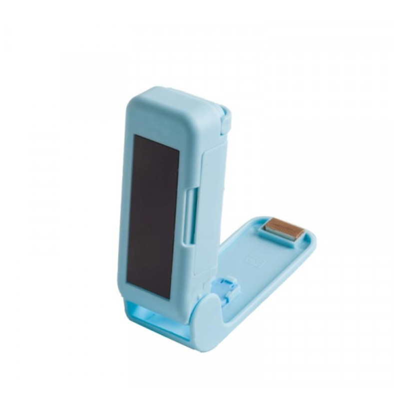 Mini aparat de sigilat pungi, etansare prin caldura, spate magnetic, albastru — 3