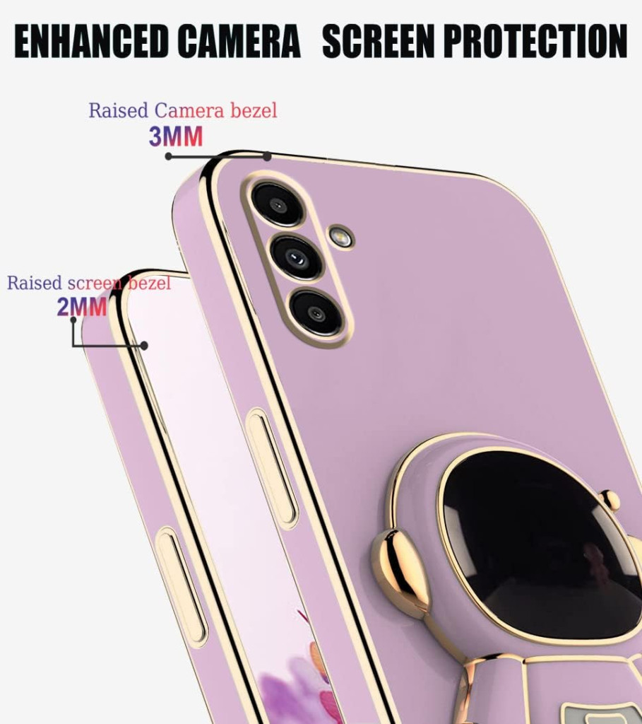 Husa Samsung Galaxy S24, Astronaut Case, protectie camera, functie stand expunere, mov — varianta 4