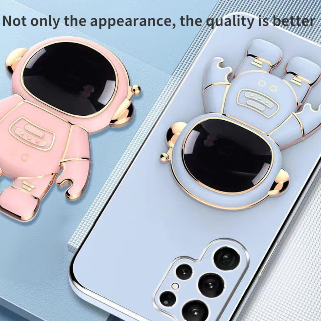 Husa Samsung Galaxy S24 Ultra, Astronaut Case, protectie camera, functie stand expunere, albastru — varianta 3