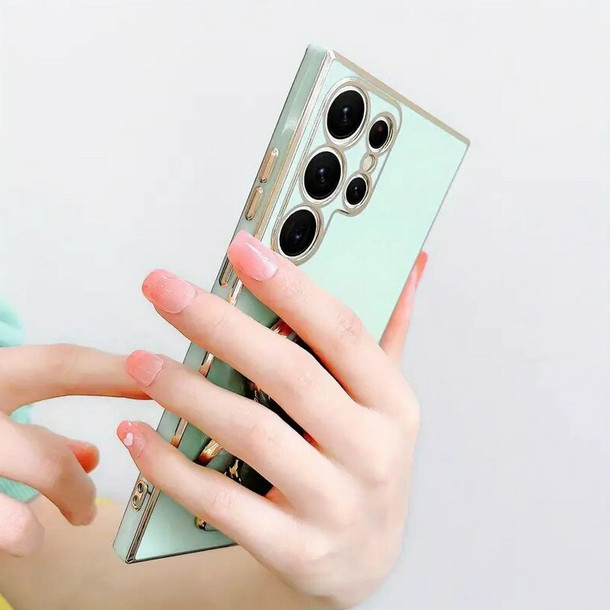 Husa Samsung Galaxy S24 Ultra, Astronaut Case, protectie camera, functie stand expunere, verde — varianta 2