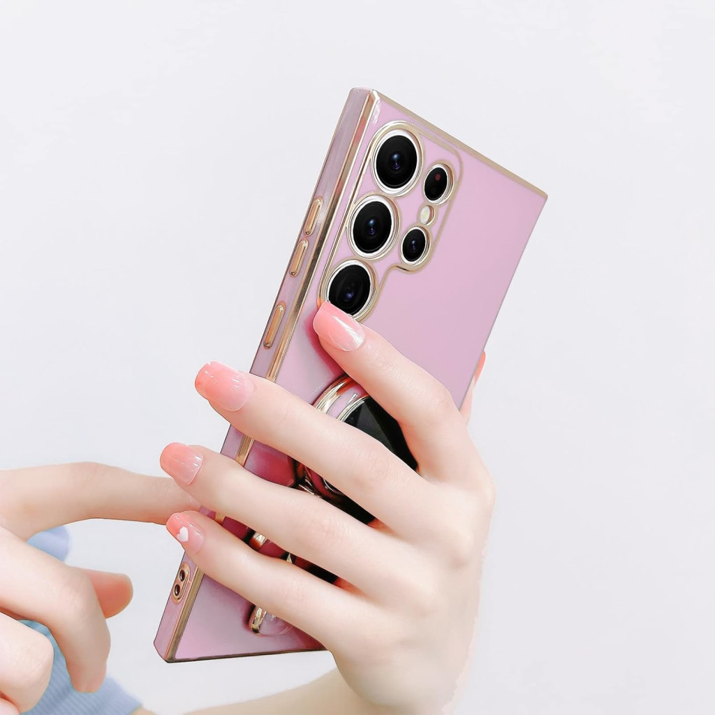 Husa Samsung Galaxy S24 Ultra, Astronaut Case, protectie camera, functie stand expunere, mov — varianta 2