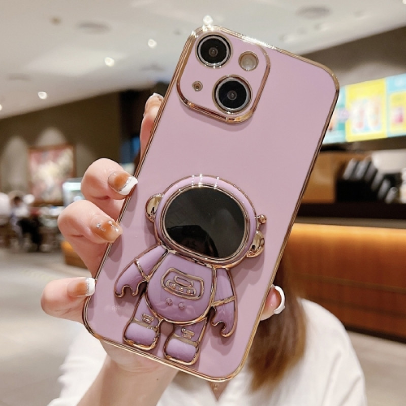 Husa Apple iPhone 15 Plus (15+), Astronaut Case, protectie camera, functie stand expunere, mov — varianta 4