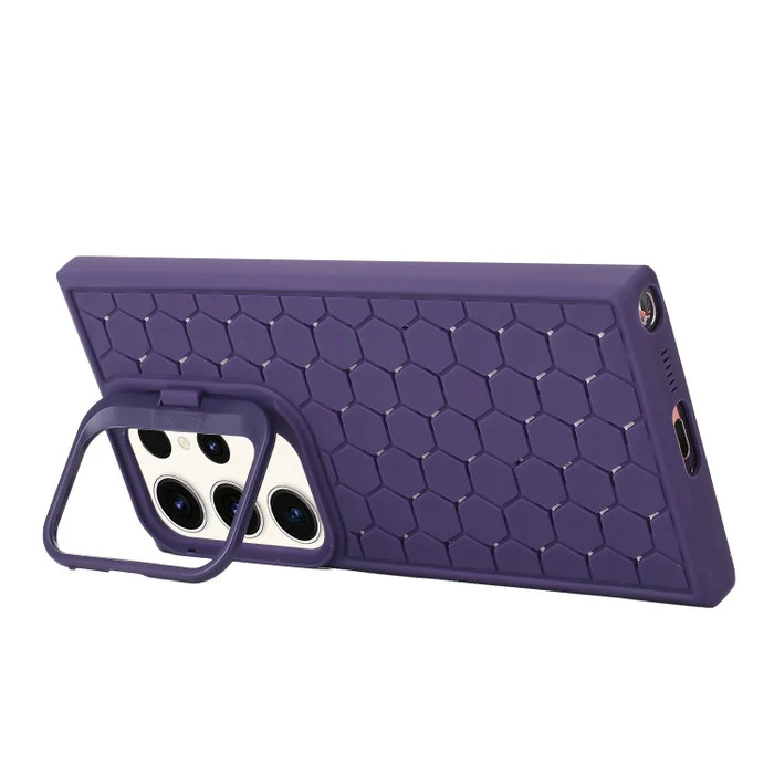 Husa Samsung Galaxy S24 Ultra, HoneyComb Bracket, functie stand, mov — varianta 2