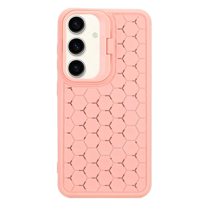 Husa Samsung Galaxy S23, HoneyComb Bracket, functie stand, roz pal — 5