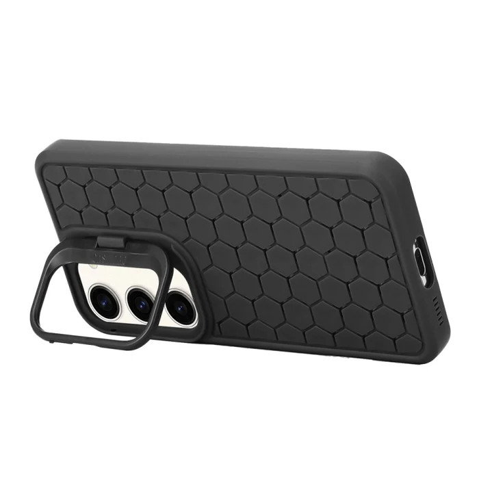 Husa Samsung Galaxy S23+ (S23 Plus), HoneyComb Bracket, functie stand, neagra — varianta 3