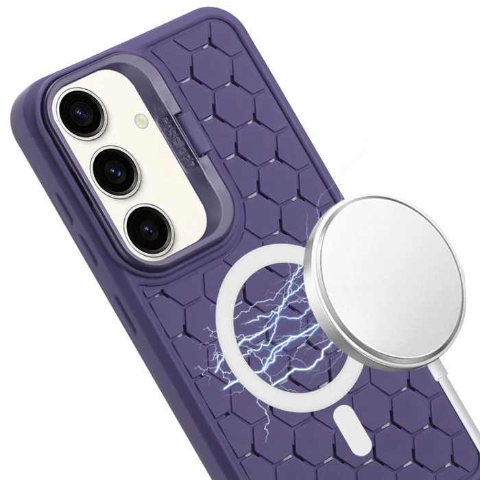 Husa Samsung Galaxy S23+ (S23 Plus), HoneyComb Bracket, functie stand, mov — varianta 2