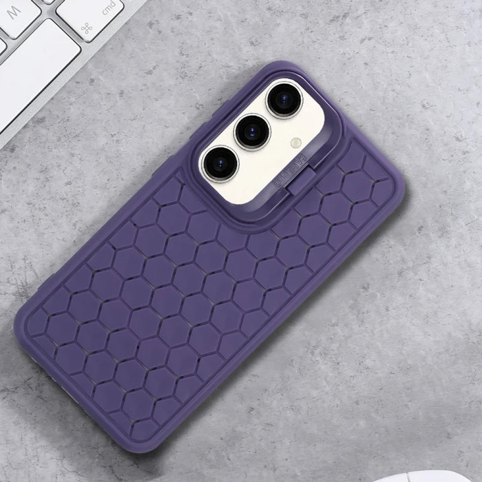 Husa Samsung Galaxy S23+ (S23 Plus), HoneyComb Bracket, functie stand, mov — varianta 6