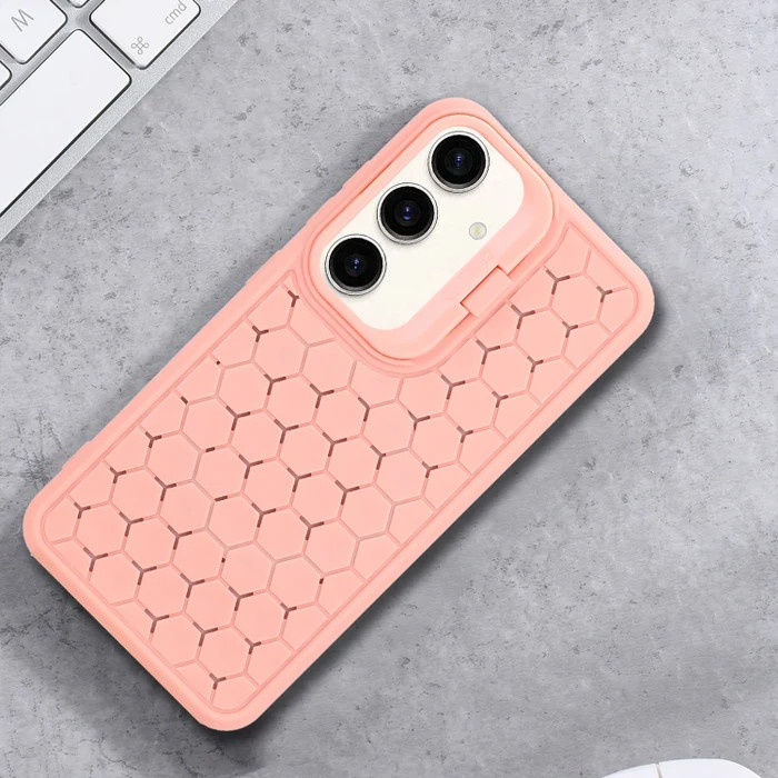 Husa Samsung Galaxy S23+ (S23 Plus), HoneyComb Bracket, functie stand, roz pal — varianta 2