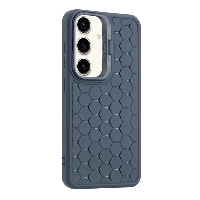 Husa Samsung Galaxy S23 Ultra, HoneyComb Bracket, functie stand, albastru inchis — varianta 5