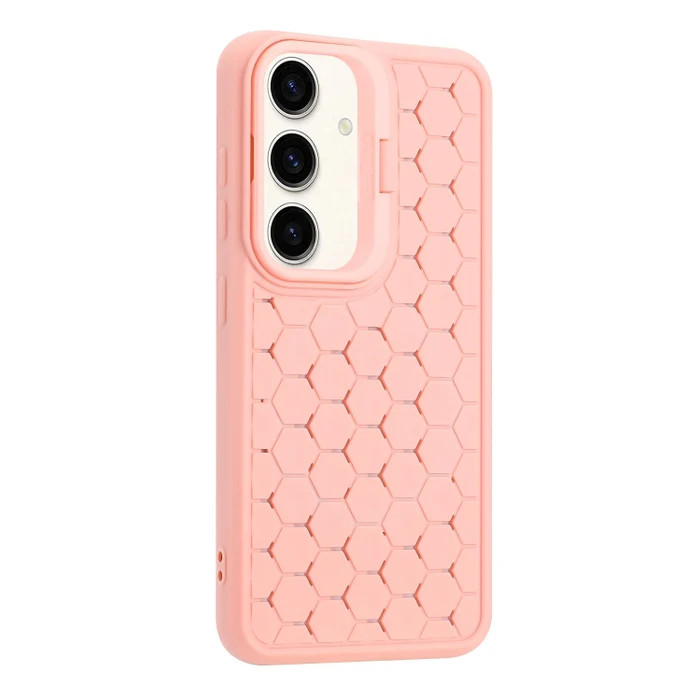 Husa Samsung Galaxy S23 Ultra, HoneyComb Bracket, functie stand, roz pal — 4