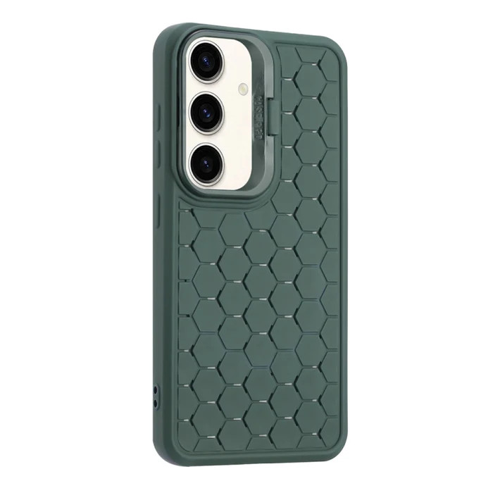 Husa Samsung Galaxy S23 Ultra, HoneyComb Bracket, functie stand, verde — varianta 5