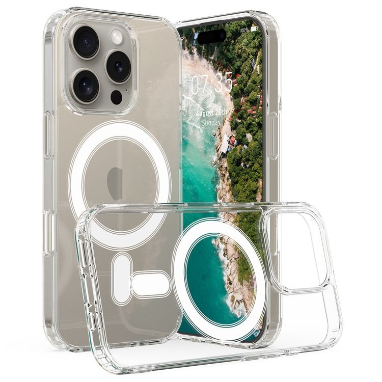 Husa protectie Apple iPhone 16 Pro, Magsafe, SnapOn, AntiDrop, Acryl+TPU, transparenta — varianta 2