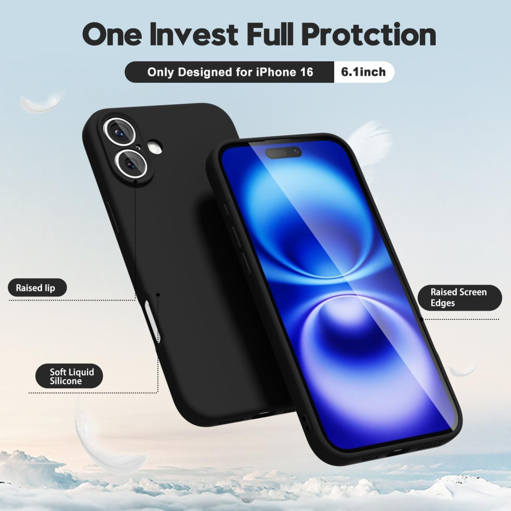 Husa protectie Apple iPhone 16 Plus, Matt TPU, protectie camera, neagra — varianta 4