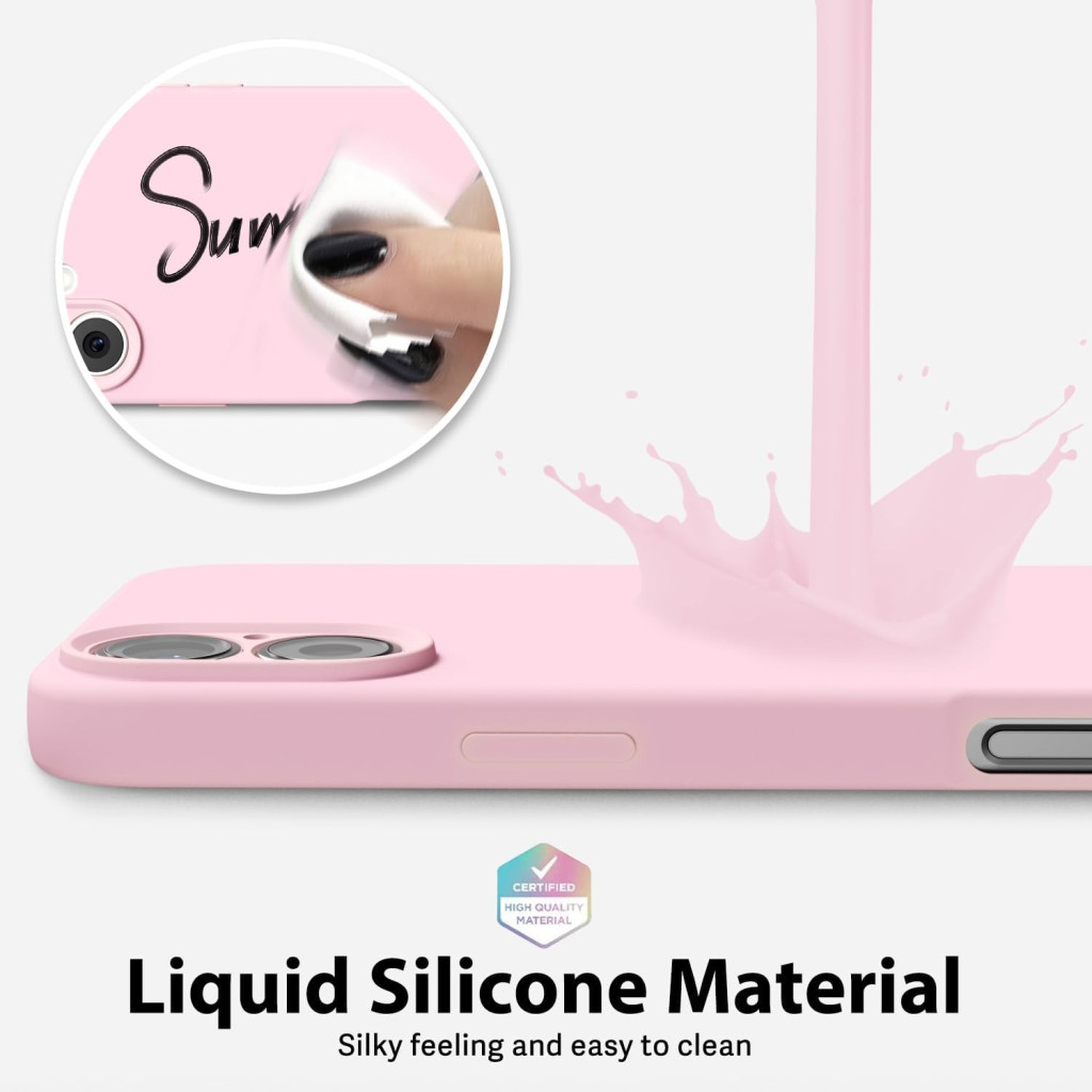 Husa protectie Apple iPhone 16 Plus, Matt TPU, protectie camera, roz pal — varianta 3