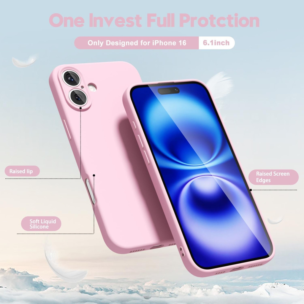 Husa protectie Apple iPhone 16 Plus, Matt TPU, protectie camera, roz pal — varianta 4