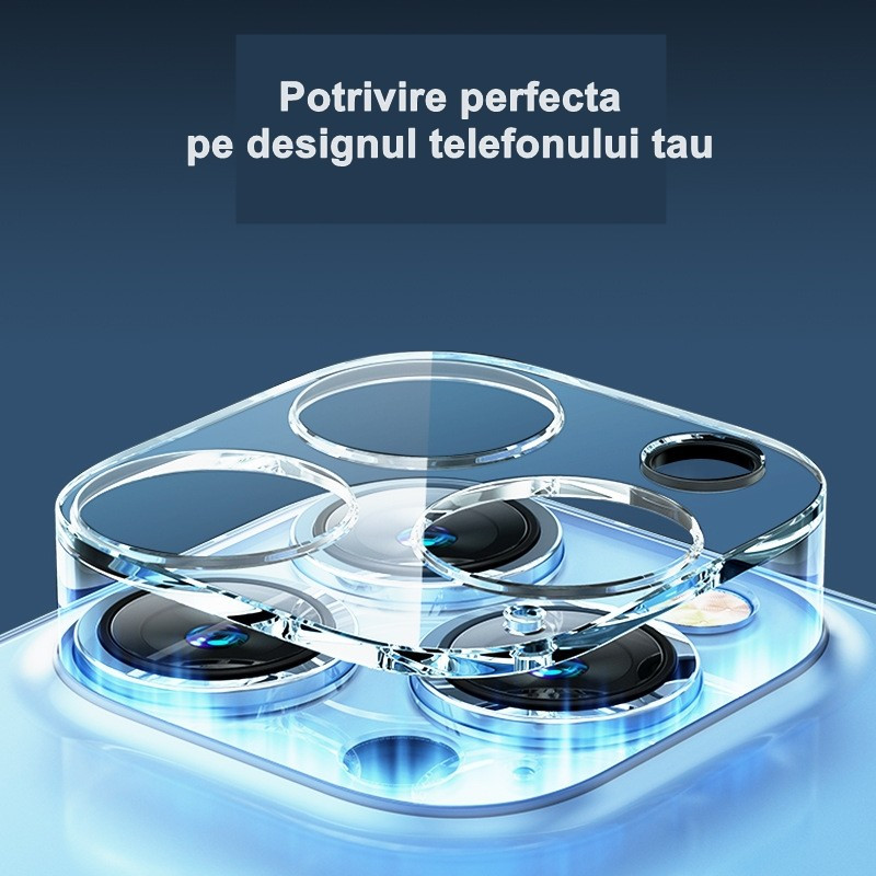 Folie de sticla Apple iPhone 16 Pro, protectie camera spate, transparenta — varianta 2