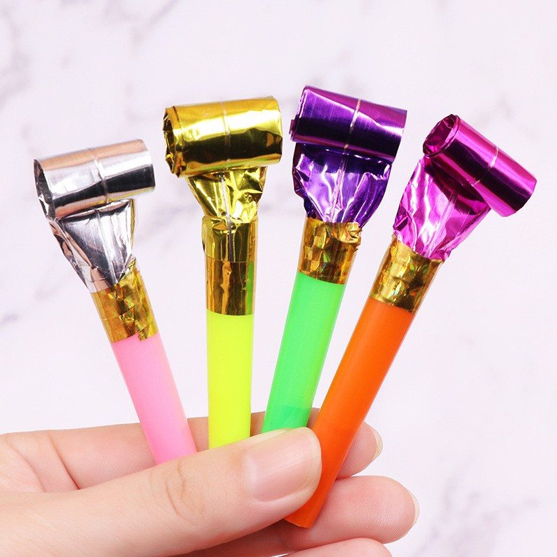 Set 6 Suflatori pentru Petrecere, Tematica Aniversare, 8 cm, Multicolore — varianta 2