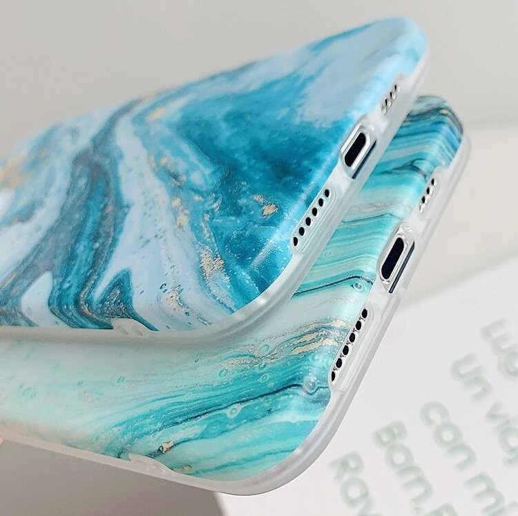 Husa protectie Samsung Galaxy S20 Plus, Marble Case blue, Tpu flexibil, printat — varianta 3