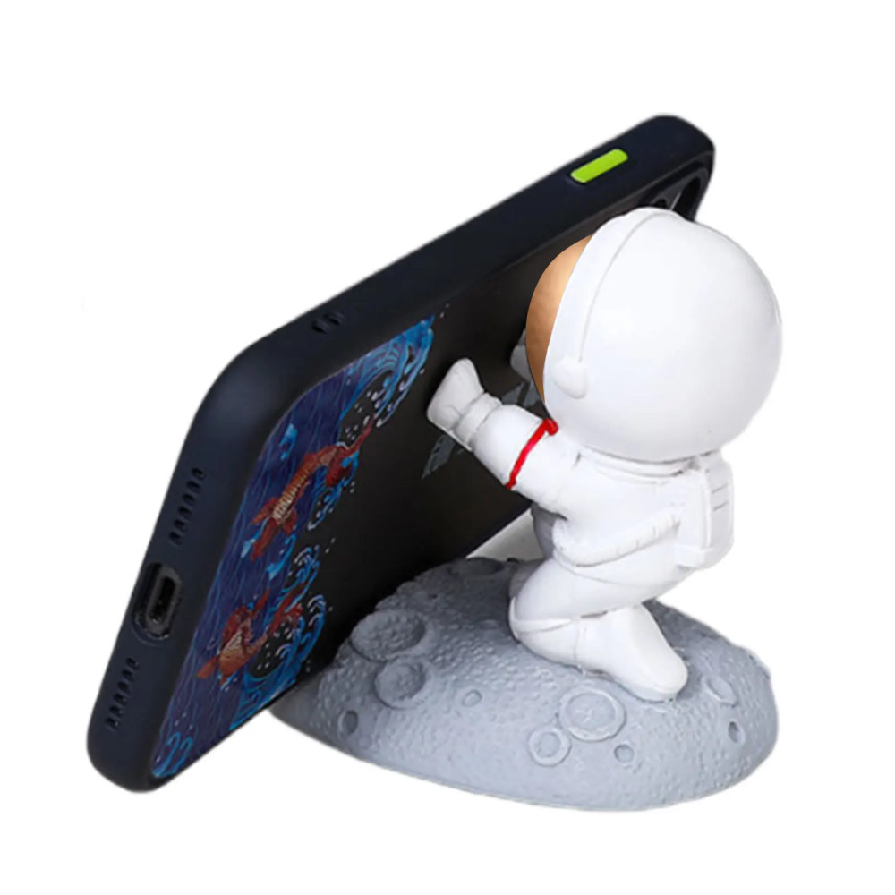 Suport pentru telefon Micul Astronaut, alb/auriu, model 1 — 2