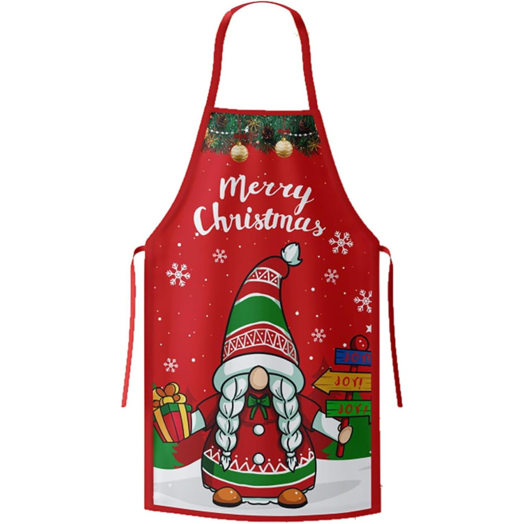 Sort de bucatarie decorativ, tema Craciun, 50 x 70 cm, model elf — varianta 2