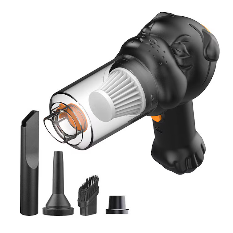 Aspirator portabil fara fir, pentru casa, masina sau animalele de companie, negru — 2