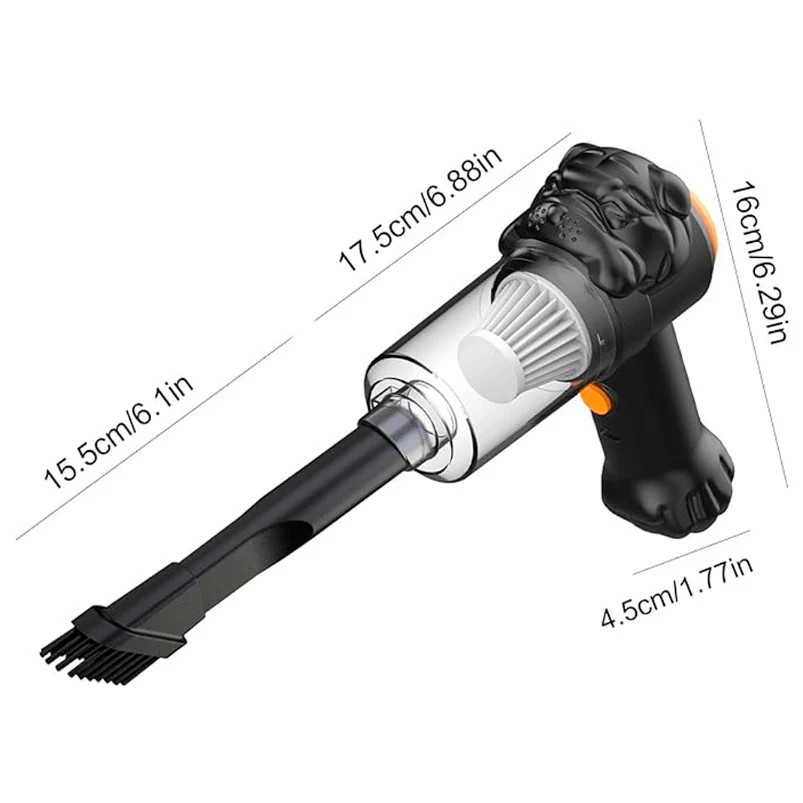 Aspirator portabil fara fir, pentru casa, masina sau animalele de companie, negru — 3