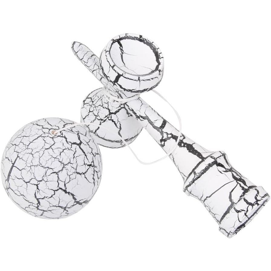 Jucarie lemn Kendama X model Crack, 18 cm, albastra — varianta 3