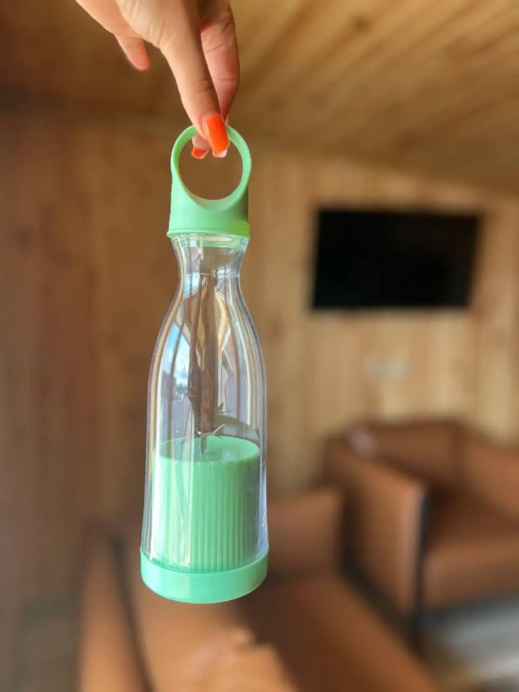 Mini blender / smoothie maker portabil DM-519, 380 ml, incarcare USB, verde — varianta 4