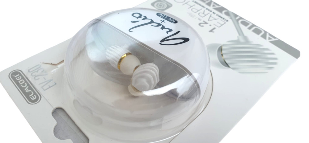 Casti audio cu microfon EV-230, conector jack 3.5 mm, cablu 1.2 m, cutie depozitare, albe — varianta 3