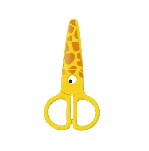 Foarfeca Keyroad Kids Pro KR971402, 13.0cm, plastic, prescolari, girafa, blister — 2