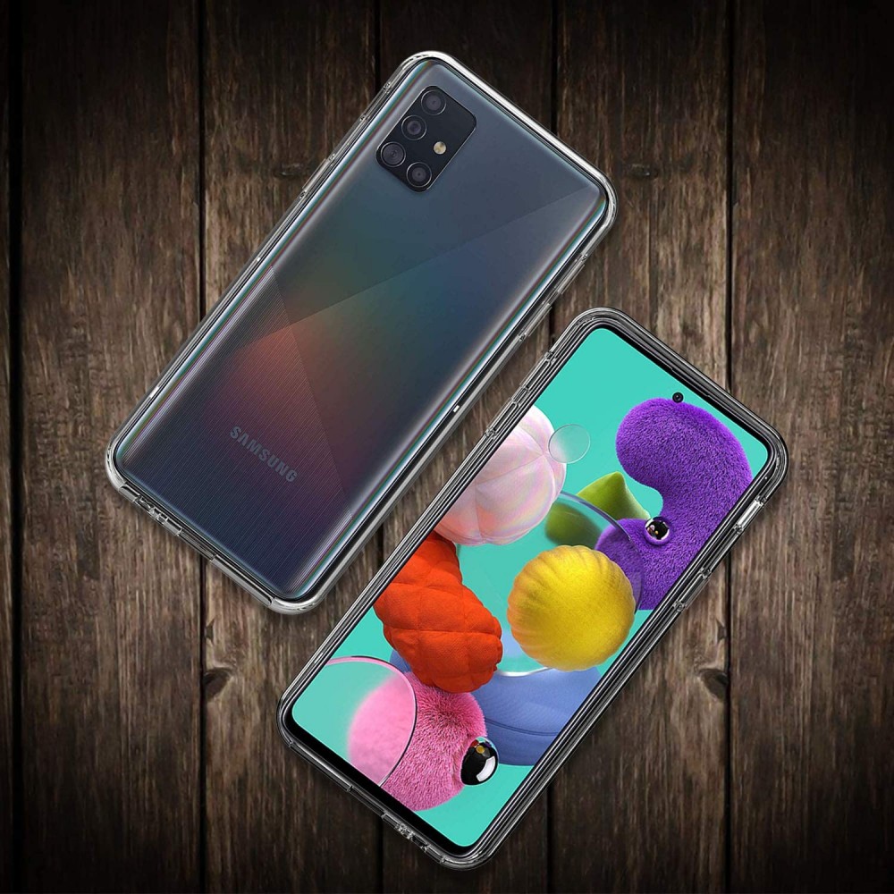 Husa protectie Samsung Galaxy A71 (fata + spate) Fully PC & PET 360°, transparenta — varianta 7