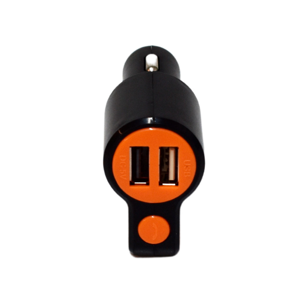Modulator FM cu incarcare USB si Bluetooth Greatnice GTS-C905, 2 porturi USB, negru/portocaliu — varianta 2