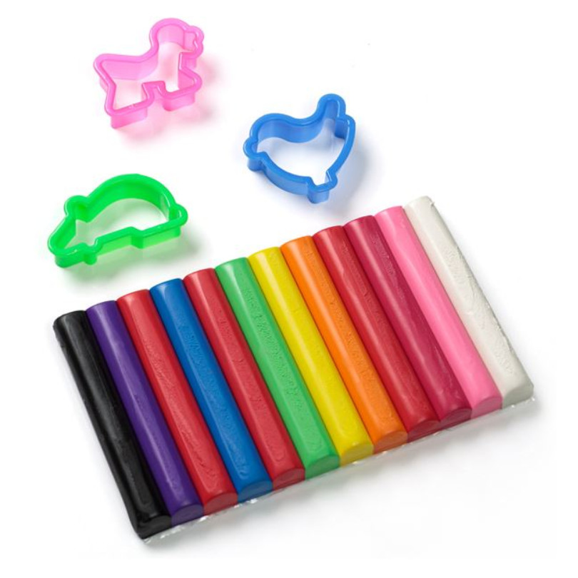 Set plastilina 12 culori diferite & forme, 15 piese — 2