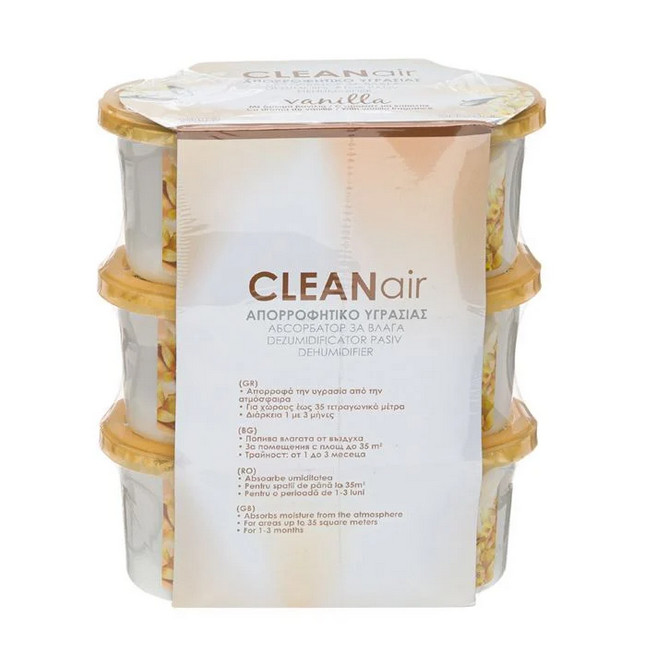 Dezumidificator pasiv cutie, aroma de vanilie, 100 grame, 3 bucati — varianta 2