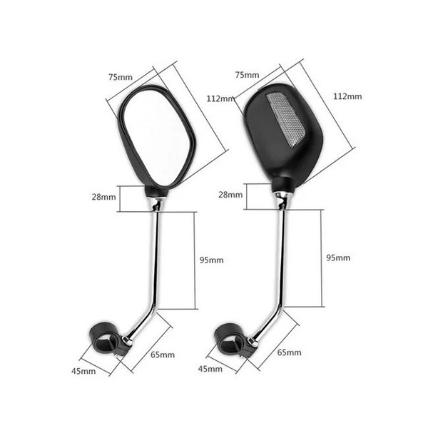 Set oglinzi pentru bicicleta cu banda reflectorizanta — varianta 3