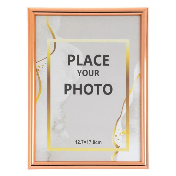 Rama foto decorativa rose gold, 13 x 18 cm — 2