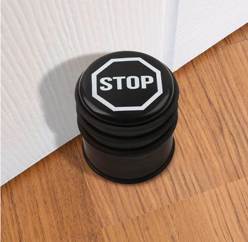Opritor usa metalic, negru, logo STOP, 7.5 x 8 cm, 800 grame — varianta 2