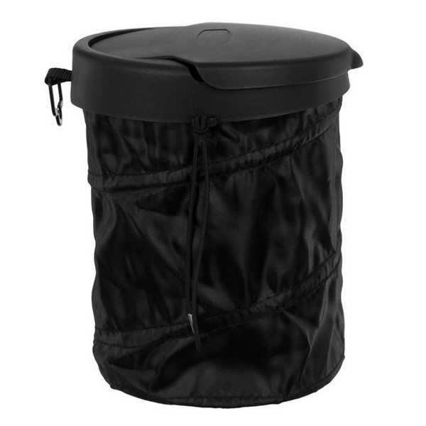 Mini cos de gunoi auto, tip Pop-Up, 16 x 19 cm, negru — varianta 2