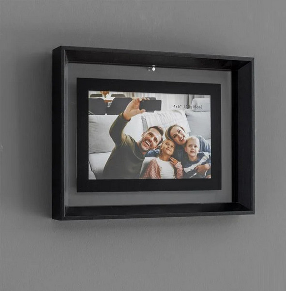 Rama foto decorativa cu fotografia ta, negru/transparent, plastic, 22 x 17 cm — varianta 2