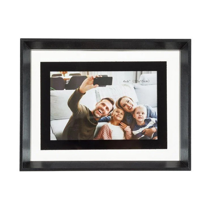 Rama foto decorativa cu fotografia ta, negru/transparent, plastic, 22 x 17 cm — varianta 3