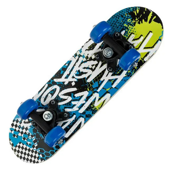 Skateboard copii, 43 x 12.5 cm, alb/albastru — varianta 2
