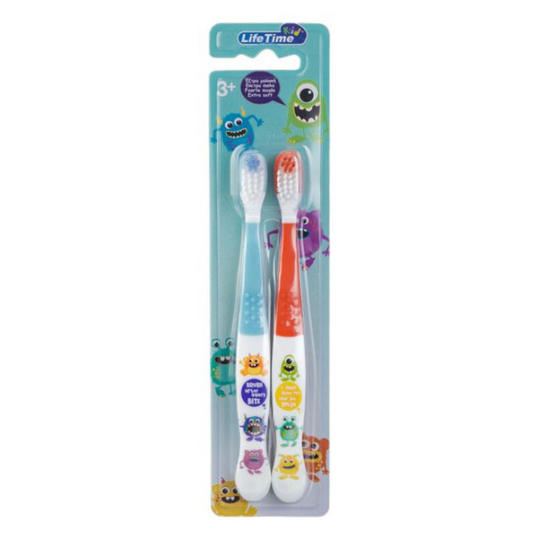 Periute de dinti cu model monstri pentru copii, extra soft, 2 bucati — varianta 3