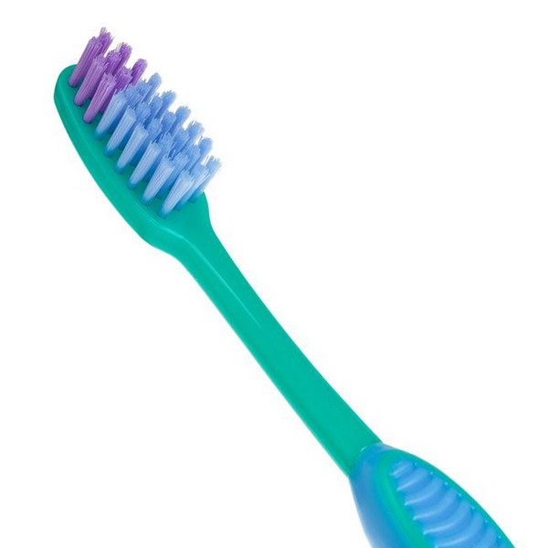 Periuta de dinti pentru copii, Junior, cu ventuza, extra soft, albastru/verde — varianta 2