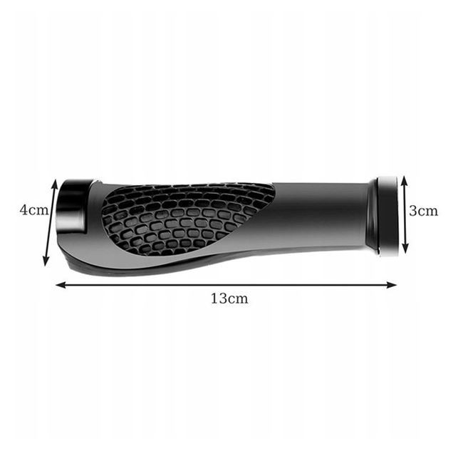 Manere negre premium pentru ghidon bicicleta, 13 x 4 cm, set 2 bucati — varianta 2