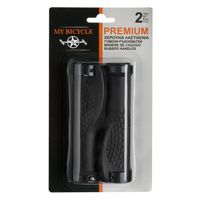 Manere negre premium pentru ghidon bicicleta, 13 x 4 cm, set 2 bucati — varianta 4