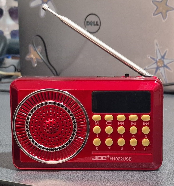 Radio portabil JOC - H1022USB, MP3, microSD/USB,FM, afisaj electronic, acumulator 2000 mAH, rosu — varianta 2