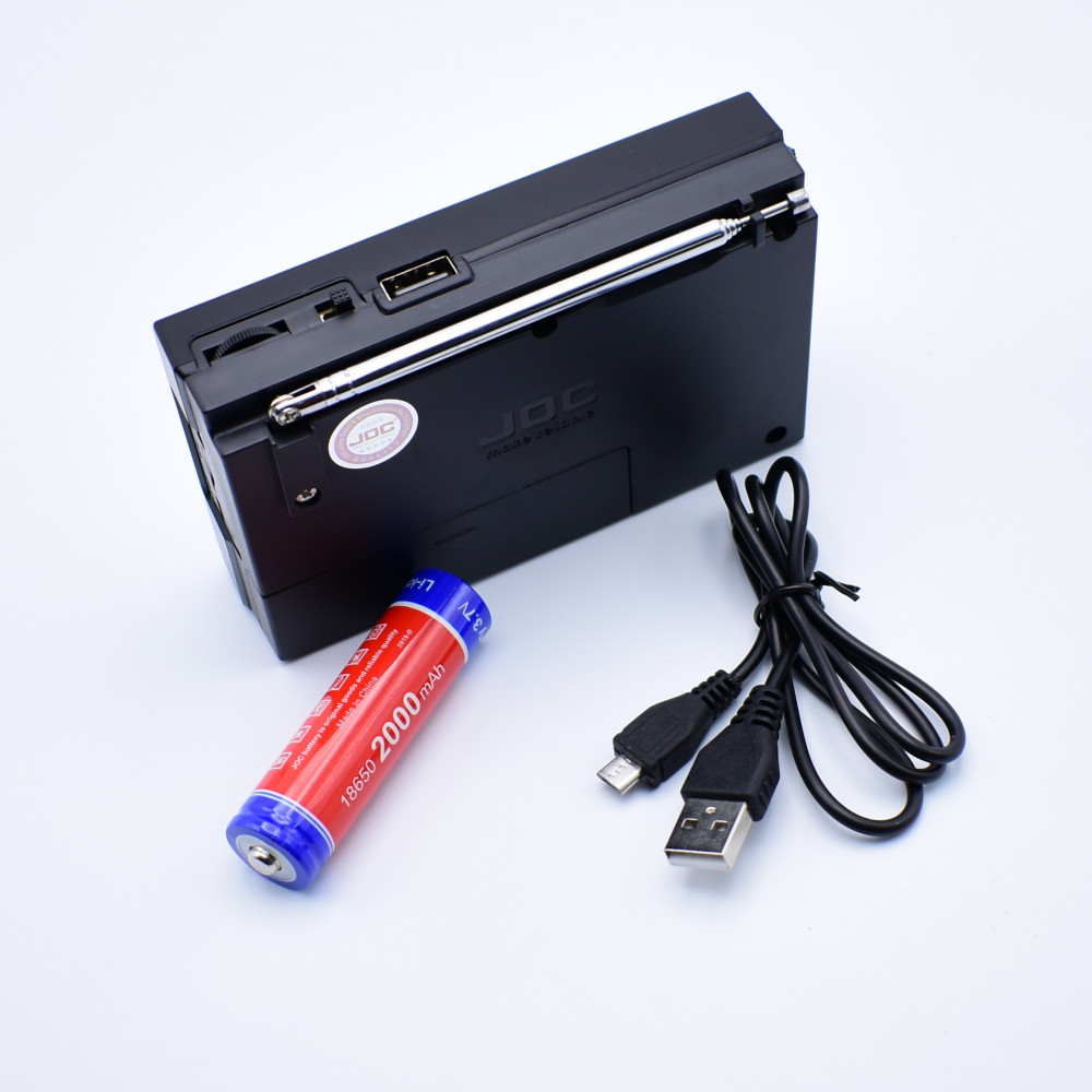 Radio portabil JOC -KK9, MP3, microSD/USB,FM, afisaj electronic, acumulator 2000 mAH, rosu — varianta 3