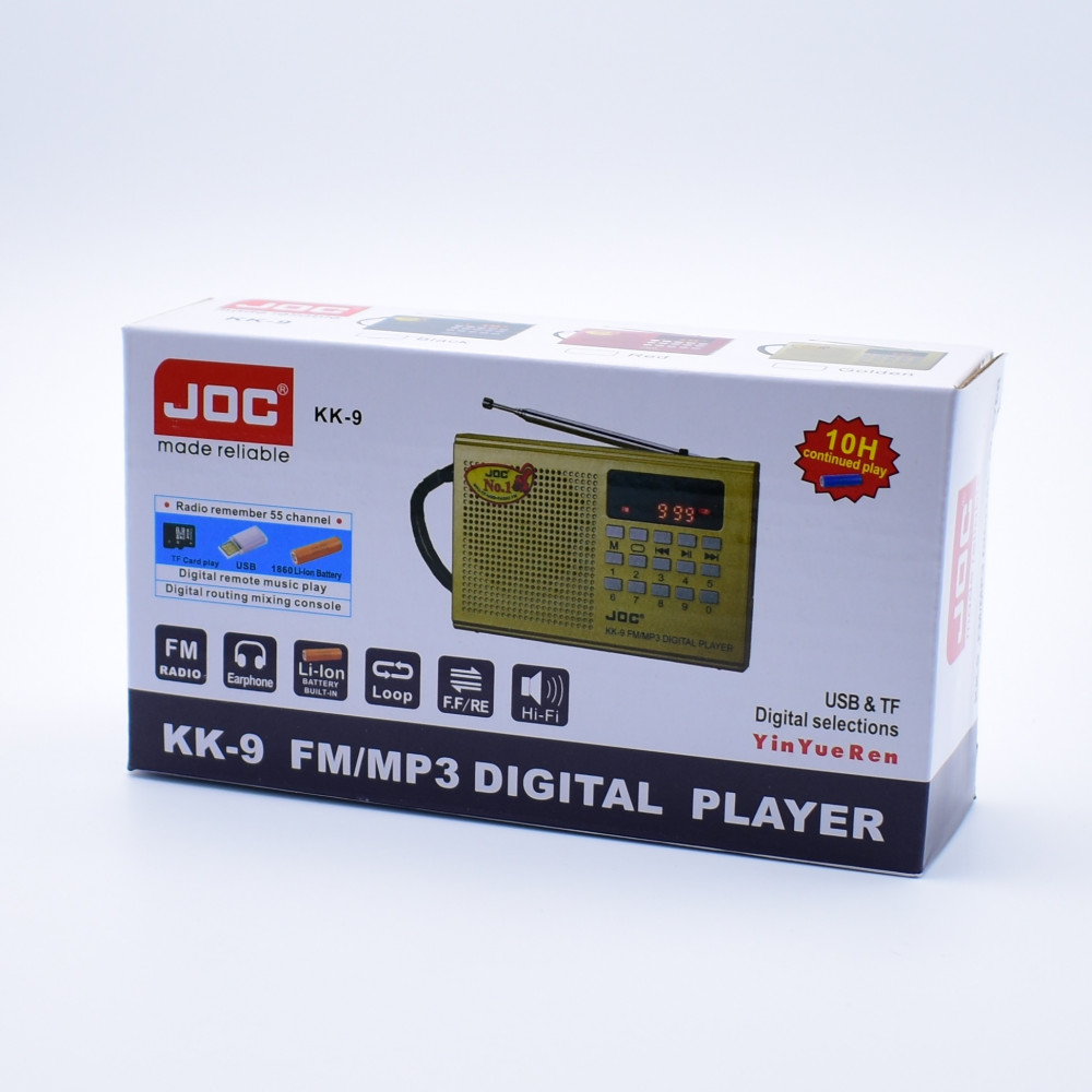 Radio portabil JOC -KK9, MP3, microSD/USB,FM, afisaj electronic, acumulator 2000 mAH, rosu — varianta 4