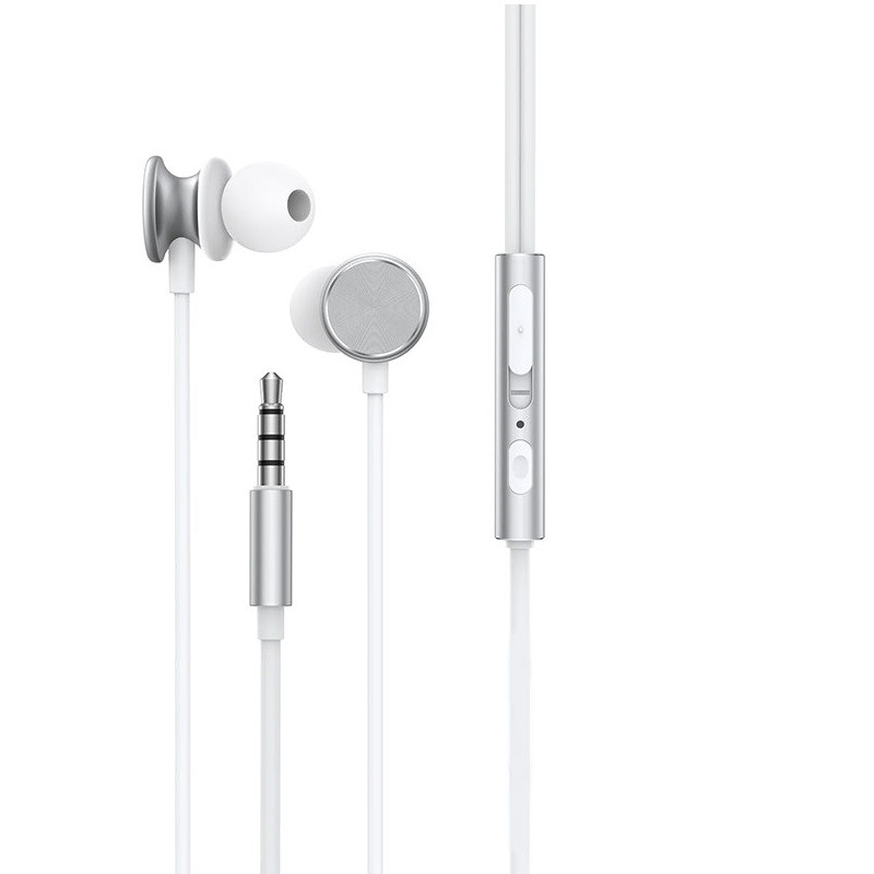Casti audio cu microfon Joyroom JR-EW03, conector jack 3.5 mm, cablu 1.2 m, argintii — varianta 2